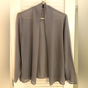 Gray sheer cover up for cool summer evenings